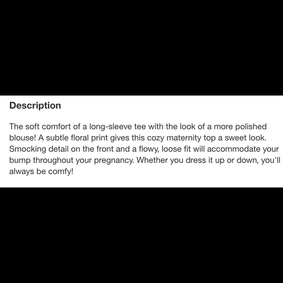 Isabel Maternity Blouse (NWT) - Picture 3 of 5